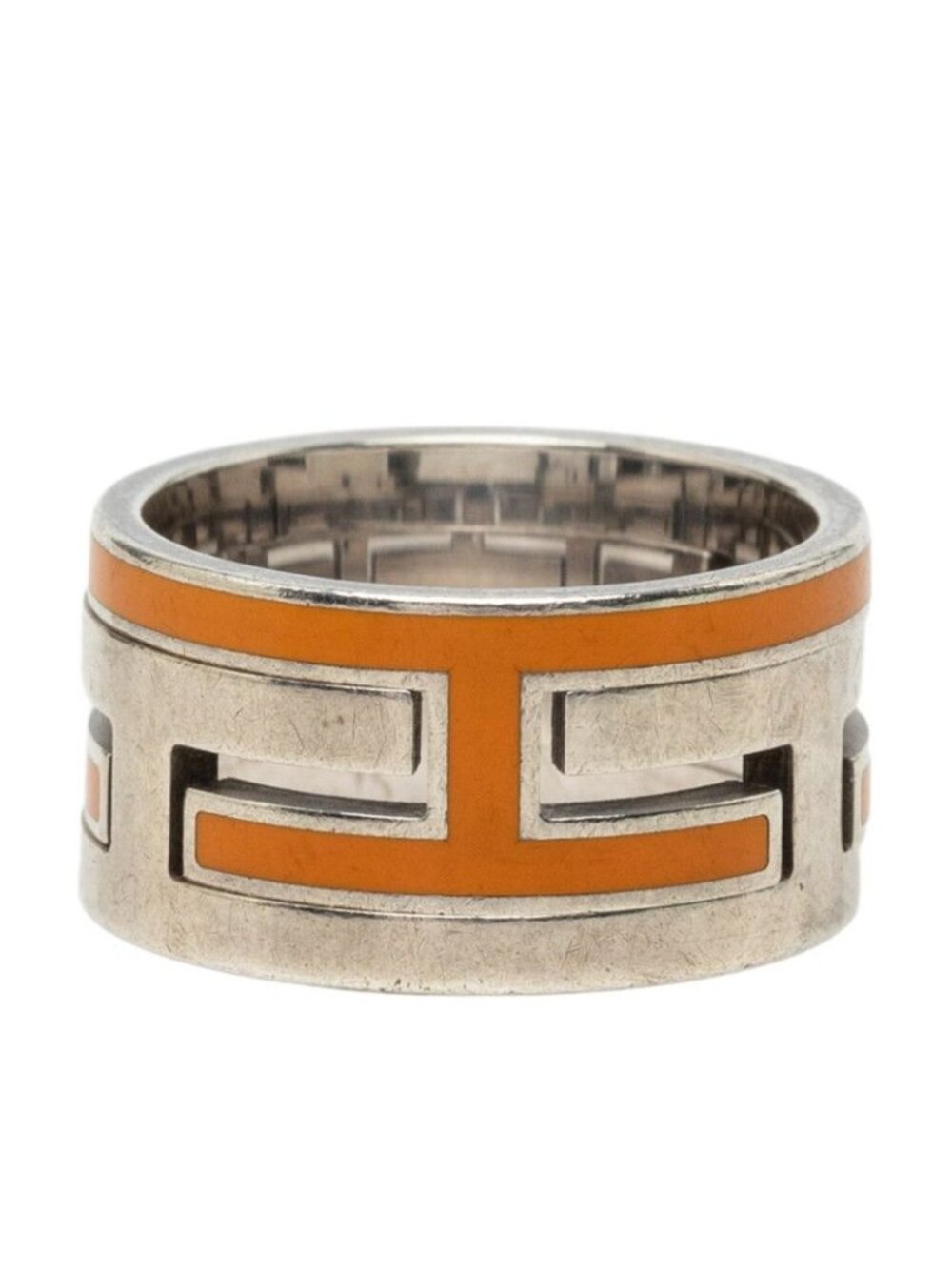 Hermes Move Ash Ring 49 Silver Orange